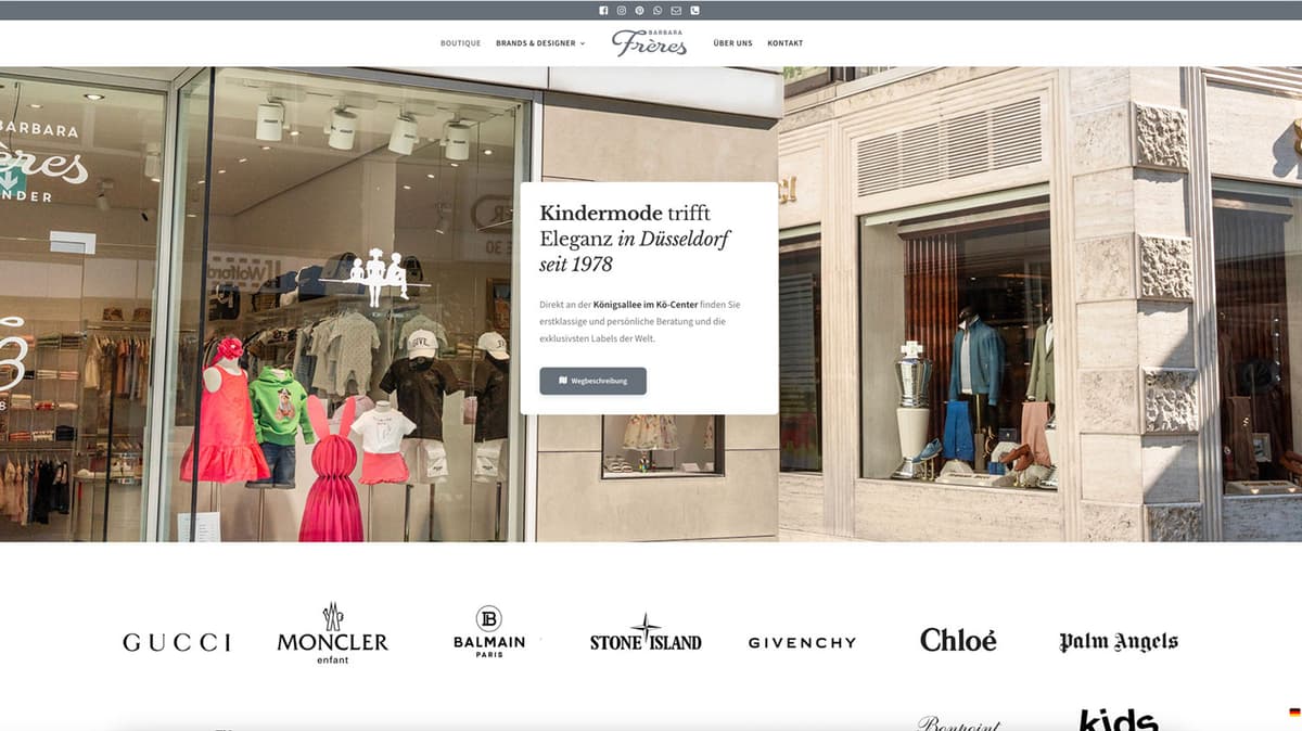 Barbara Frères Website - Nachher